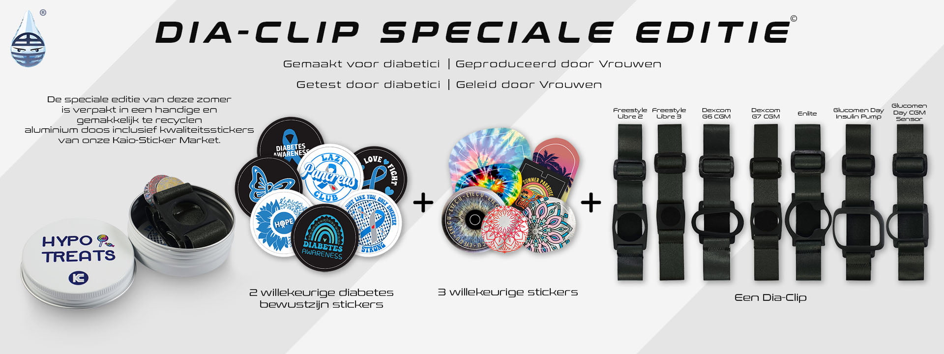 Dia-Clip speciale editie in doosje met stickers